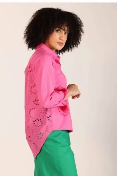 Maude Vivante George Button Down Shirt In Rose Solid In Pink