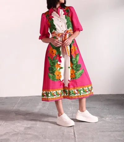 Maude Vivante Remi Dress In Striped Bananas In Multi