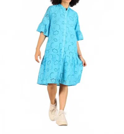 Maude Vivante Zuri Dress In Aqua Solid In Blue