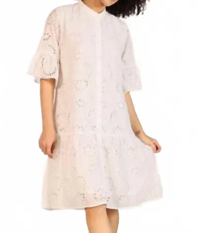 Maude Vivante Zuri Dress In White Solid In Pattern