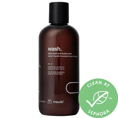 Maude Wash - Ph-balanced Body Wash And Bubble Bath No. 3- Eucalyptus, Cassis 12 oz