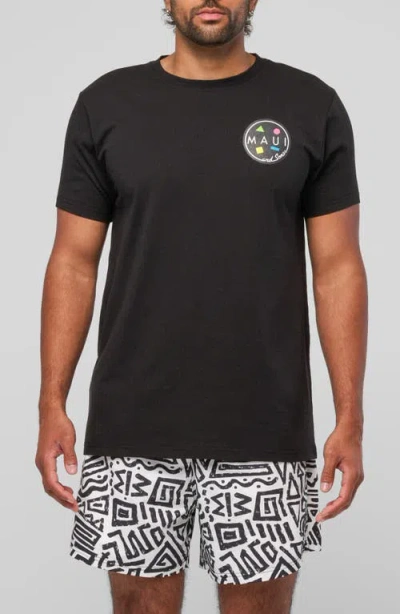 Maui And Sons Maui & Sons Arnold Sharkley Graphic T-shirt In Black