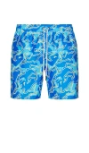 Maui And Sons Bad Fish Classic Swim Trunks In Blue
