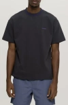 Maui And Sons Maui & Sons Break Neck Oversize Textured Cotton T-shirt In Iron