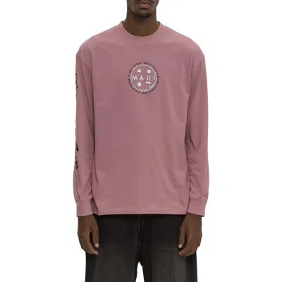 Maui And Sons Maui & Sons Chaser Graphic Long Sleeve T-shirt In Pink
