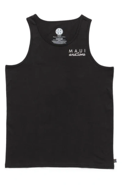 Maui And Sons Maui & Sons Cookie Logo Tank In Black