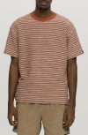 Maui And Sons Maui & Sons Dobby Days Oversize Stripe T-shirt In Hibiscus