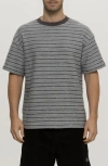 Maui And Sons Maui & Sons Dobby Days Oversize Stripe T-shirt In Iron