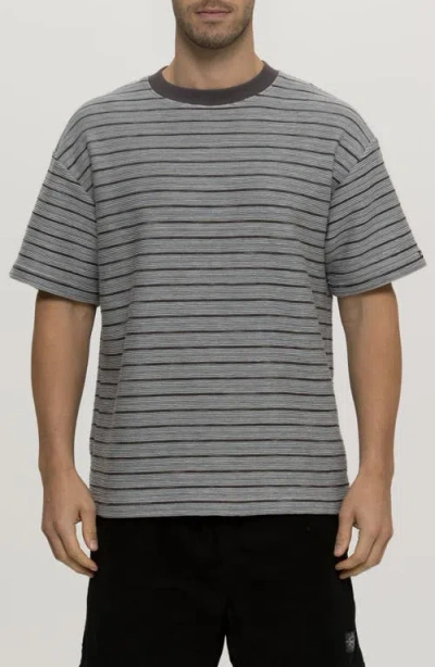 Maui And Sons Maui & Sons Dobby Days Oversize Stripe T-shirt In Iron