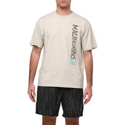 Maui And Sons Maui & Sons Fossil Boxy Fit Cotton Graphic T-shirt In Gray