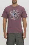 Maui And Sons Maui & Sons Globe Graphic T-shirt In Mauve