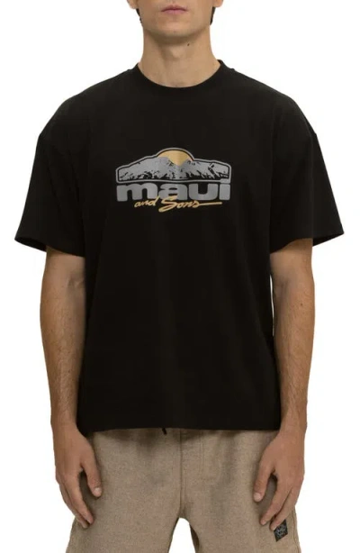 Maui And Sons Maui & Sons Horizon Graphic T-shirt In Black