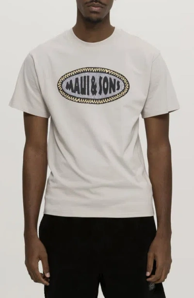 Maui And Sons Maui & Sons Madras Rad Graphic T-shirt In Cement