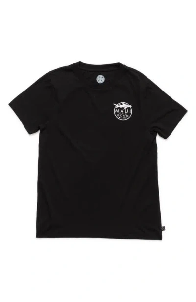 Maui And Sons Maui & Sons Shark Logo Graphic T-shirt In Black