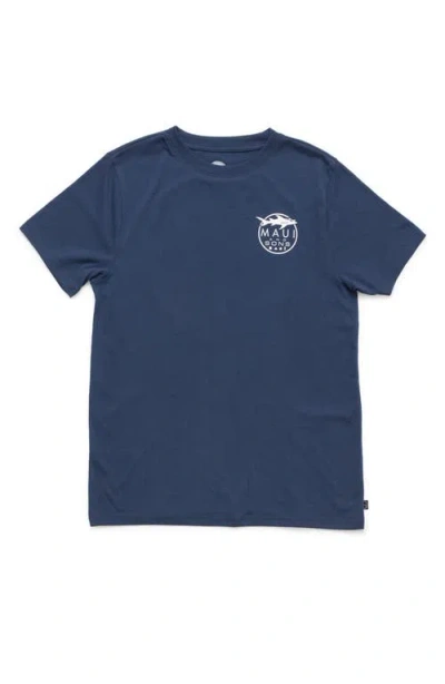 Maui And Sons Maui & Sons Shark Logo Graphic T-shirt In Blue