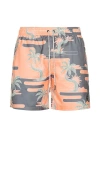 Maui And Sons Sol Dias Classic Swim Trunks In Coral