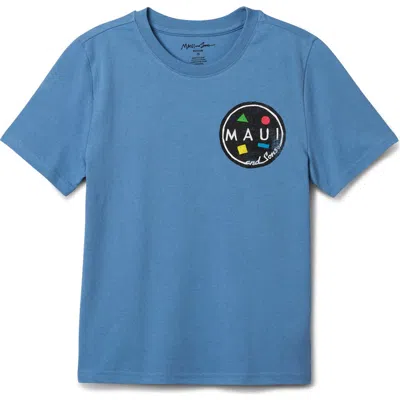 Maui And Sons Maui & Sons Stoked Graphic T-shirt In Blue