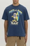 Maui And Sons Maui & Sons X Pabst Blue Ribbon Surf Graphic T-shirt In Blue