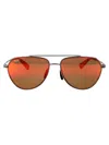 Maui Jim 17 Hawaii Lava Waiwai Shiny Light Ruthenium Acetate Sunglasses In Orange