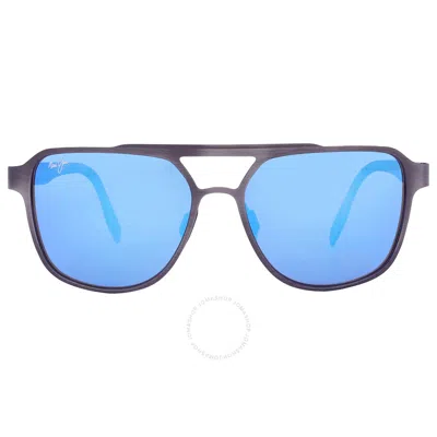 Maui Jim 2nd Reef Blue Hawaii Navigator Men's Sunglasses B607-14 59
