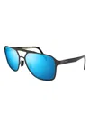 Maui Jim 2nd Reef Square-frame Sunglasses In Blue