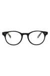 Maui Jim 47mm Round Optical Frames In Black Transparent