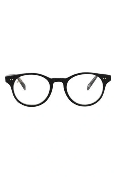 Maui Jim 47mm Round Optical Frames In Black Transparent