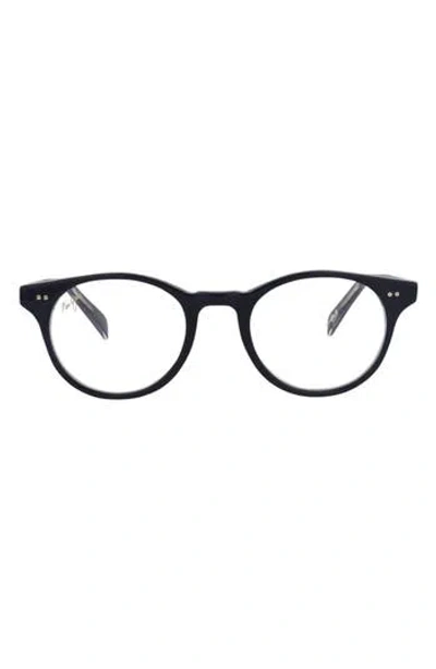 Maui Jim 47mm Round Optical Frames In Navy Transparent