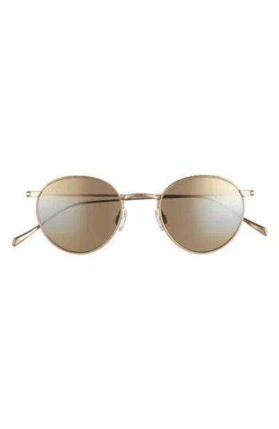 Maui Jim 48mm Core Round Polarized Sunglasses In Gold Gold Bronze