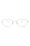 Maui Jim 48mm Round Optical Glasses In Titanium Titanium Transparent