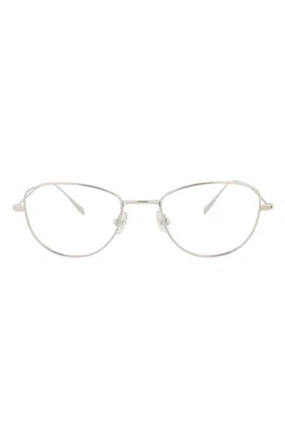 Maui Jim 48mm Round Optical Glasses In Titanium Titanium Transparent