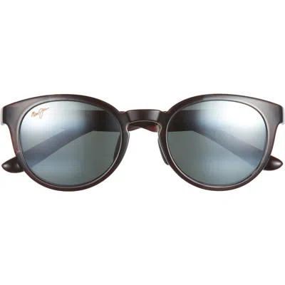 Maui Jim 49mm Core Round Polarized Sunglasses In Tortoise Tortoise Grey