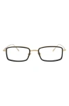 Maui Jim 49mm Rectangle Optical Frames In Gold