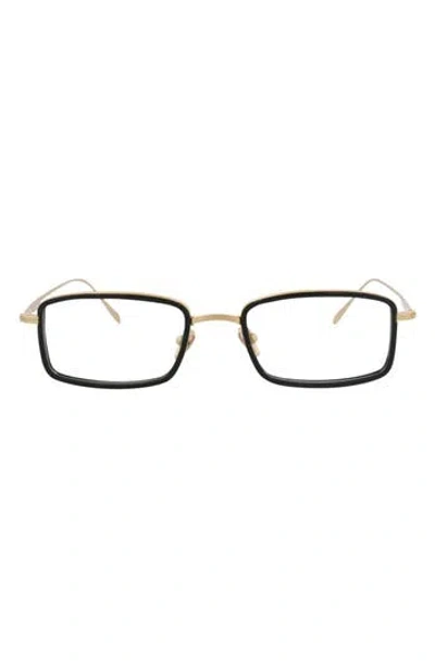Maui Jim 49mm Rectangle Optical Frames In Gold