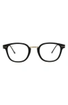 Maui Jim 49mm Round Optical Glasses In Black Gold