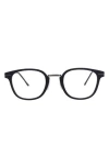 Maui Jim Round-frame Nylon Optical Frames In Blue Gunmetal