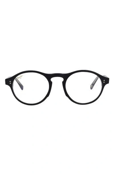 Maui Jim 49mm Round Optical Glasses In Navy Transparent