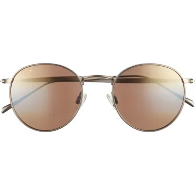 Maui Jim 50mm Core Round Polarized Sunglasses In Bronze Bronze Bronze