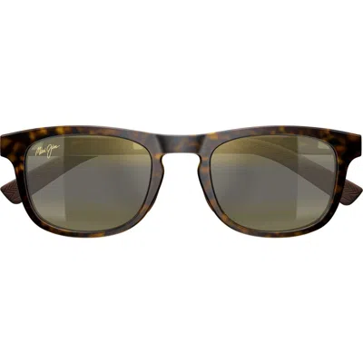 Maui Jim 50mm Polarized Gradient Square Sunglasses In Brown