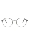 Maui Jim Round-frame Stainless Steel Optical Frames In Gunmetal Transparent