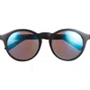 Maui Jim 50mm Round Polarized Sunglasses In Black