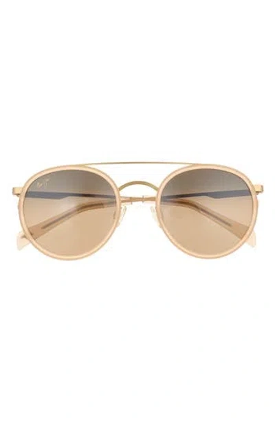 Maui Jim 51mm Aviator Sunglasses In Gold