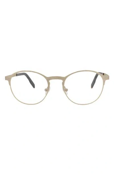 Maui Jim 51mm Round Optical Frames In Gold