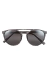 Maui Jim 51mm Round Polarized Sunglasses In Gray