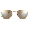 Maui Jim 52mm Core Aviator Polarized Sunglasses In Gold Gold Bronze