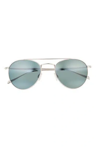 Maui Jim 52mm Polarized Aviator Sunglasses In Silver
