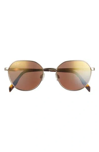 Maui Jim 52mm Polarized Oval Sunglasses In Gold Gold Gold