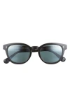 Maui Jim 52mm Round Core Sunglasses In Black Black Grey