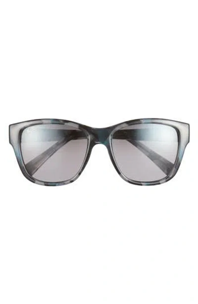 Maui Jim 53mm Core Rectangle Polarized Sunglasses In Blue Blue Grey