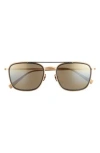 Maui Jim 53mm Core Square Polarized Sunglasses In Gold Gold Bronze